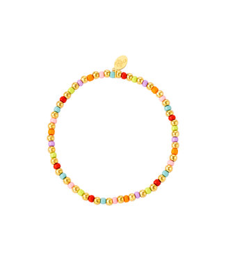 Colorful Simple Beads Bracelet / Rainbow