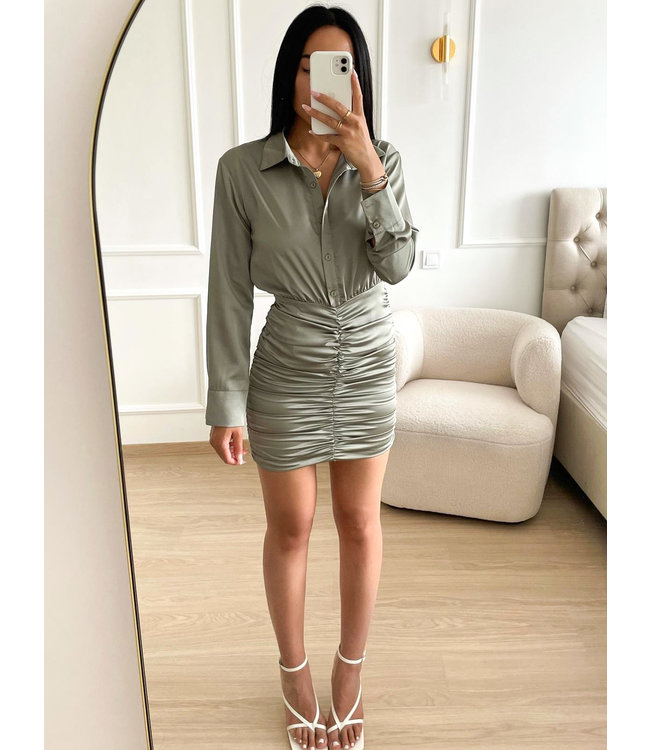 Button Up Silk Dress