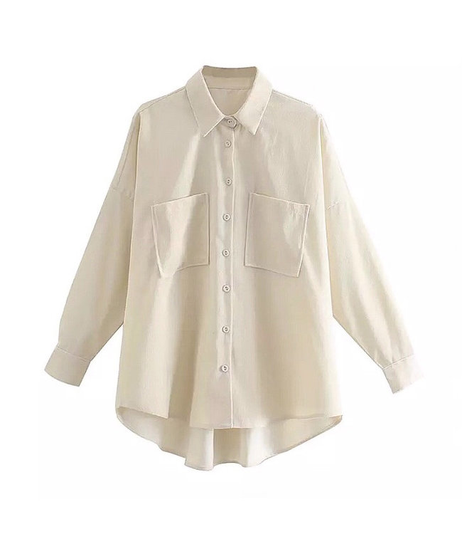 Corduroy Blouse / Ecru