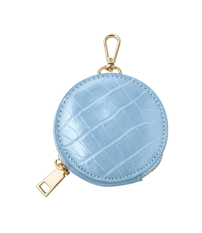 Croco Round Wallet / Blue