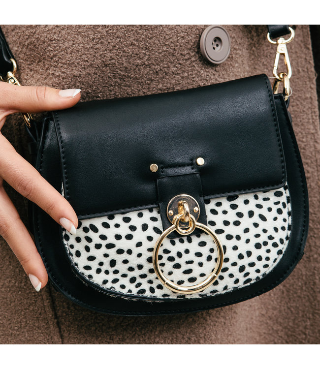 Cheetah Buckle Bag / Black