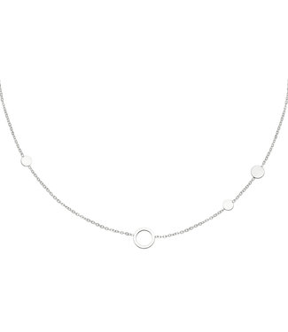 Silver Dainty Circle Necklace