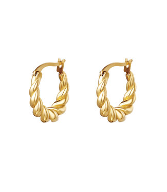 Gold Dangling Twist Earrings