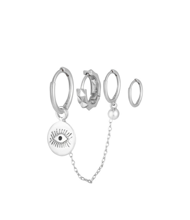 Diamond Eye Earrings Set