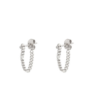 Dots Chain Stud Earrings