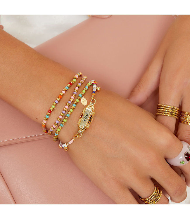 Colorful Simple Beads Bracelet / Green