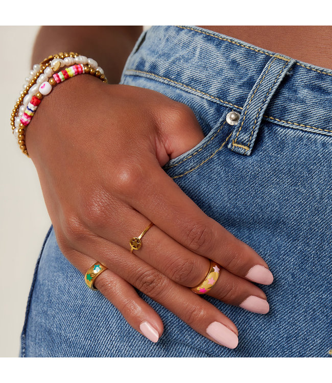 Colorful Stars Ring / Green