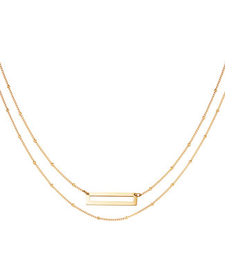 Double Rectangle Necklace