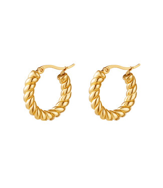 Elegant Turned Hoop Earrings