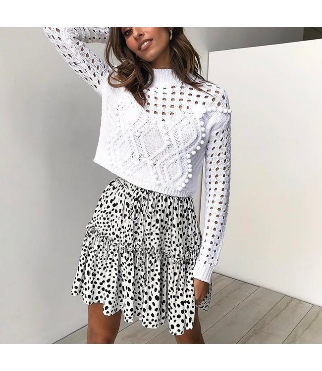 Faye Printed Dots Skirt