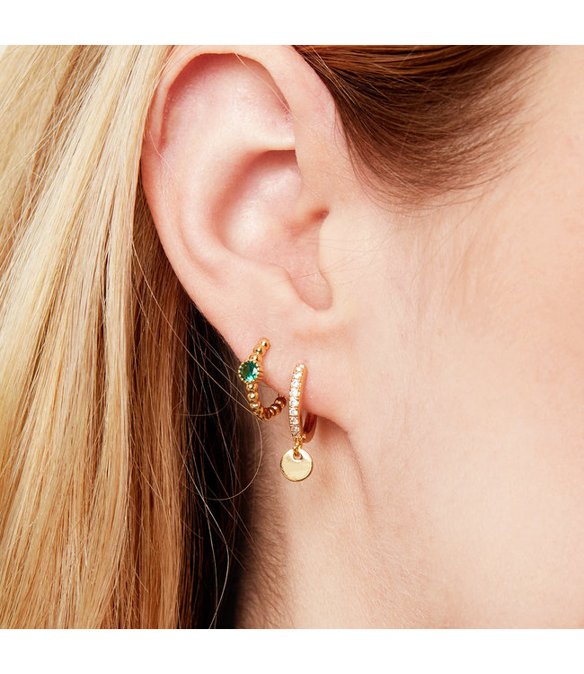 Diamond Coin Earrings