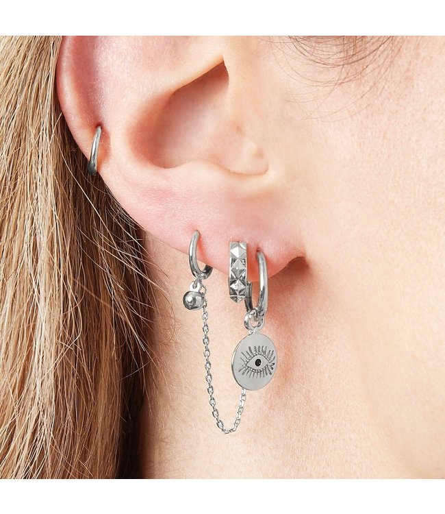 Diamond Eye Earrings Set