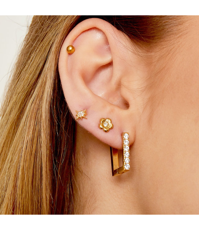 Diamond Rectangle Earrings