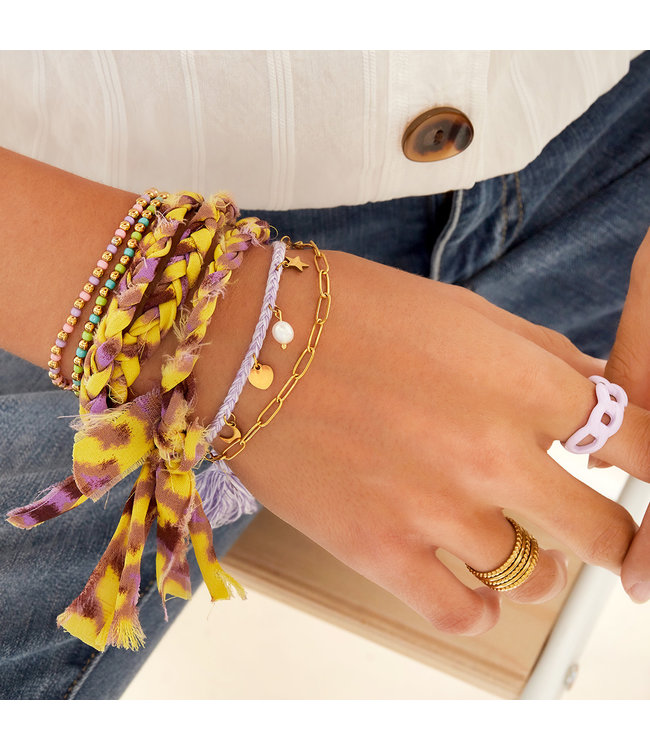 Double Colorful Charms Bracelet
