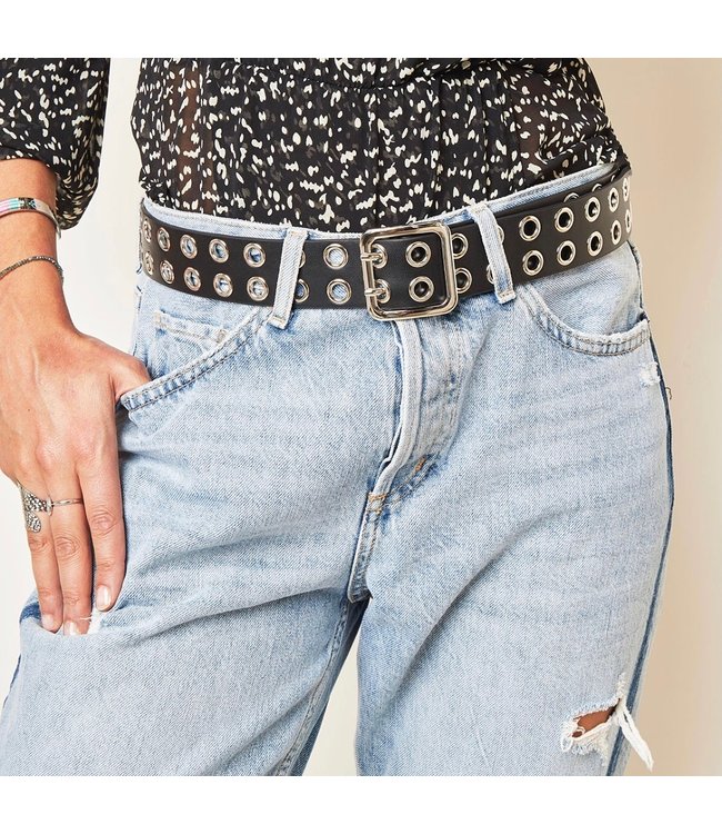 Double Holes Belt / Silver