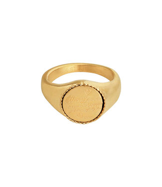 Gold Always Remember Signet Ring