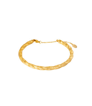 Gold Bangle Twist Bracelet