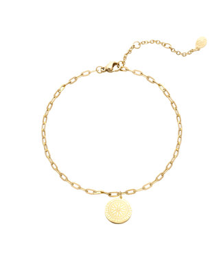 Gold Chasing the Sun Anklet