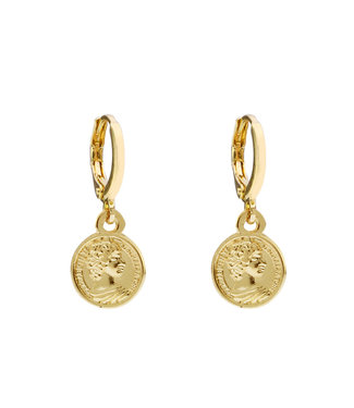 Gold Coin Earrings