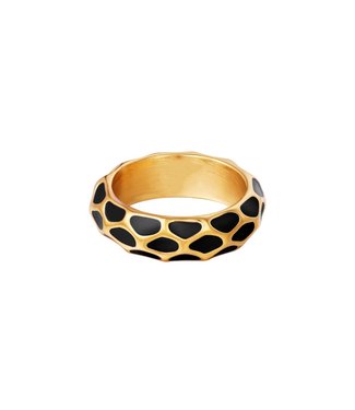 Gold Giraffe Pattern Ring