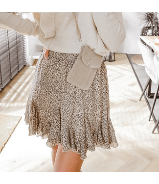Flowy Panther Skirt / Beige