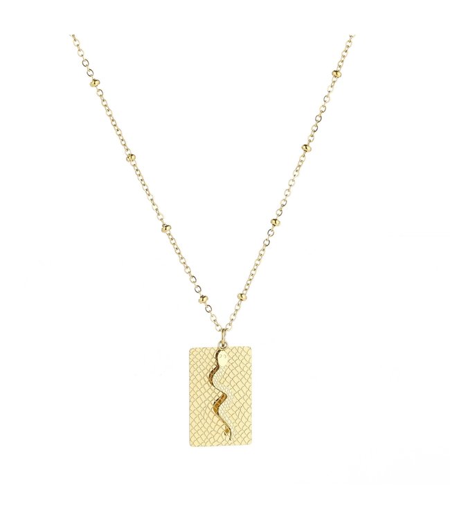 Gold Lof Snake Necklace