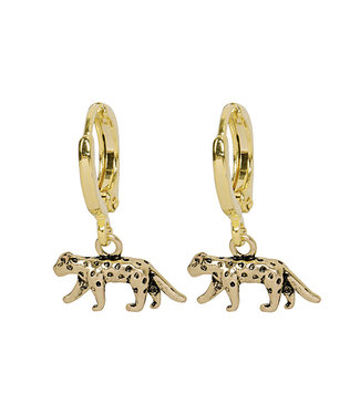 Gold Lucky Leopard Earrings