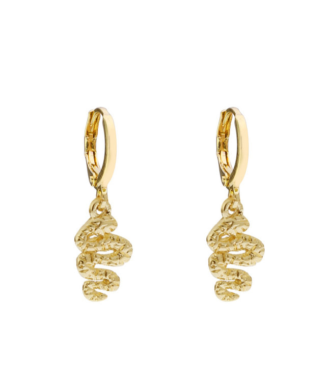 Gold Snake Earrings