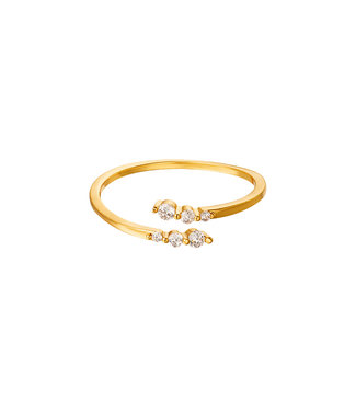 Gold Sparkling Twist Ring