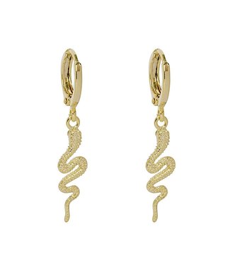 Gold Special Snake Earrings