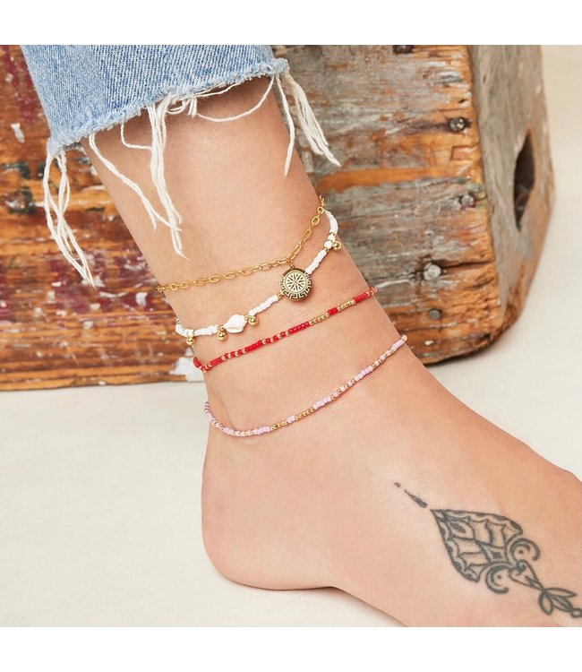 Gold Chasing the Sun Anklet