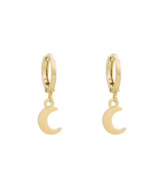 Gold Tiny Moon Earrings