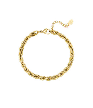 Gold Twisted Chain Bracelet