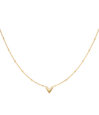 Gold V Necklace