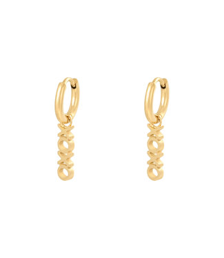 Gold Xoxo Earrings