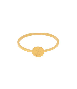 Gold Zodiac Sign Coin Ring