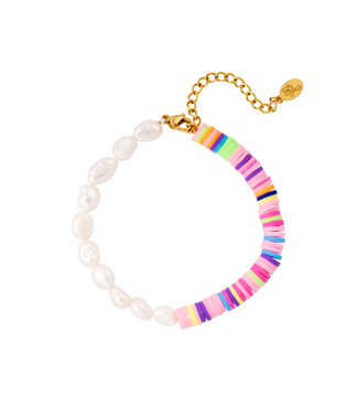 Half Beaded Rainbow Bracelet