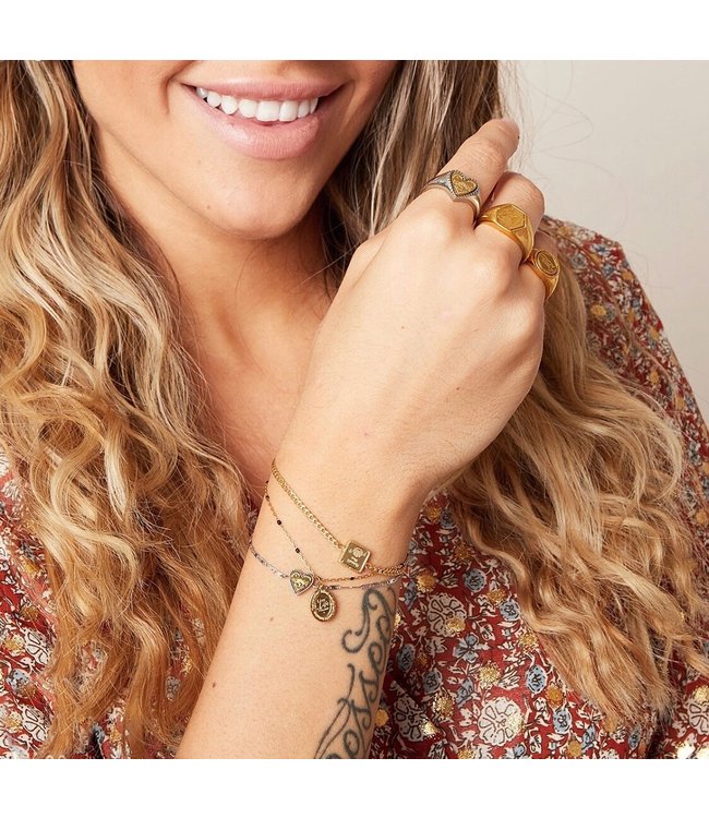 Gold Live Life Bracelet