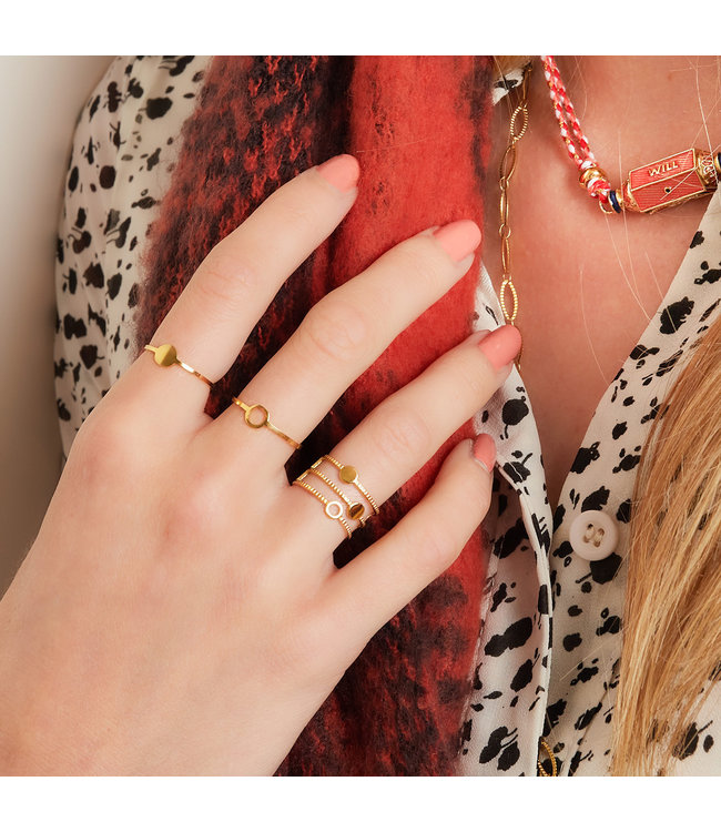 Gold Open Circle Ring