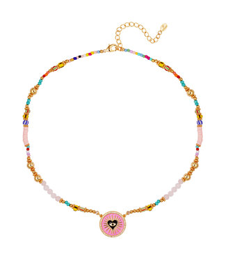 Heart Eye Beads Necklace