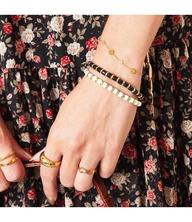 Gold Row of Coins Bracelet