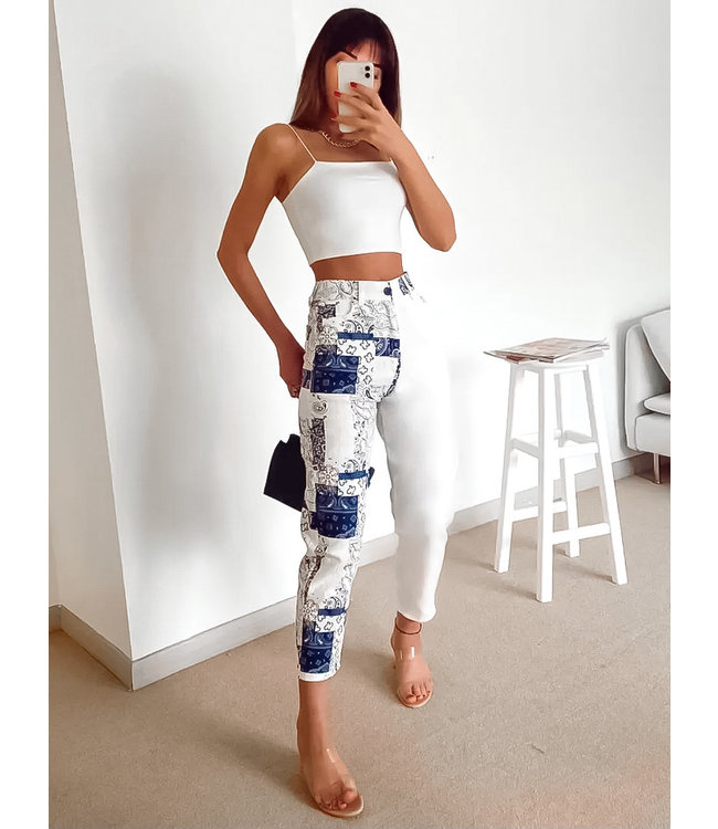 Printed Style Jeans