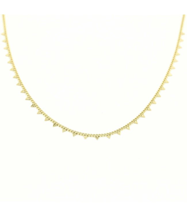 Gold Tiny Triangle Necklace