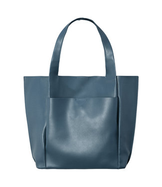 Leather Look Bag / Steel Blue