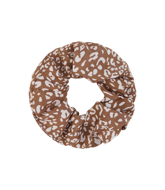 Leopard Pattern Scrunchie / Brown