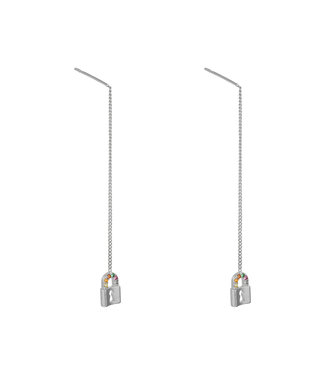 Lock Dangle Earrings