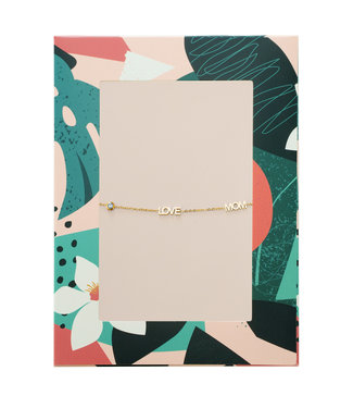 Love Mom Bracelet Giftcard / Gold