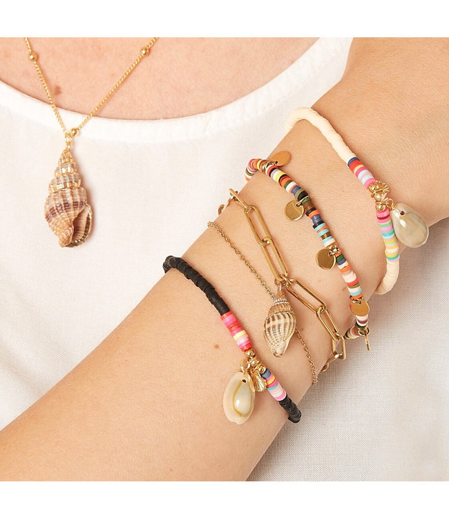 Malia Shell Bracelet / Black