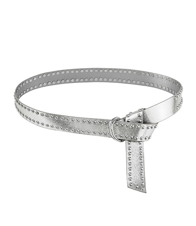 Metallic Studs Belt / Silver