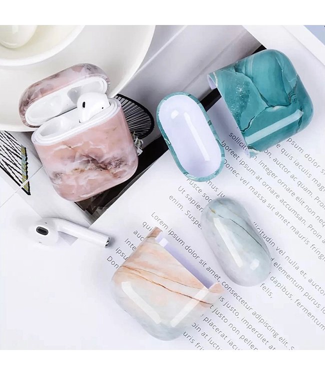 Marble Pink Airpods Case